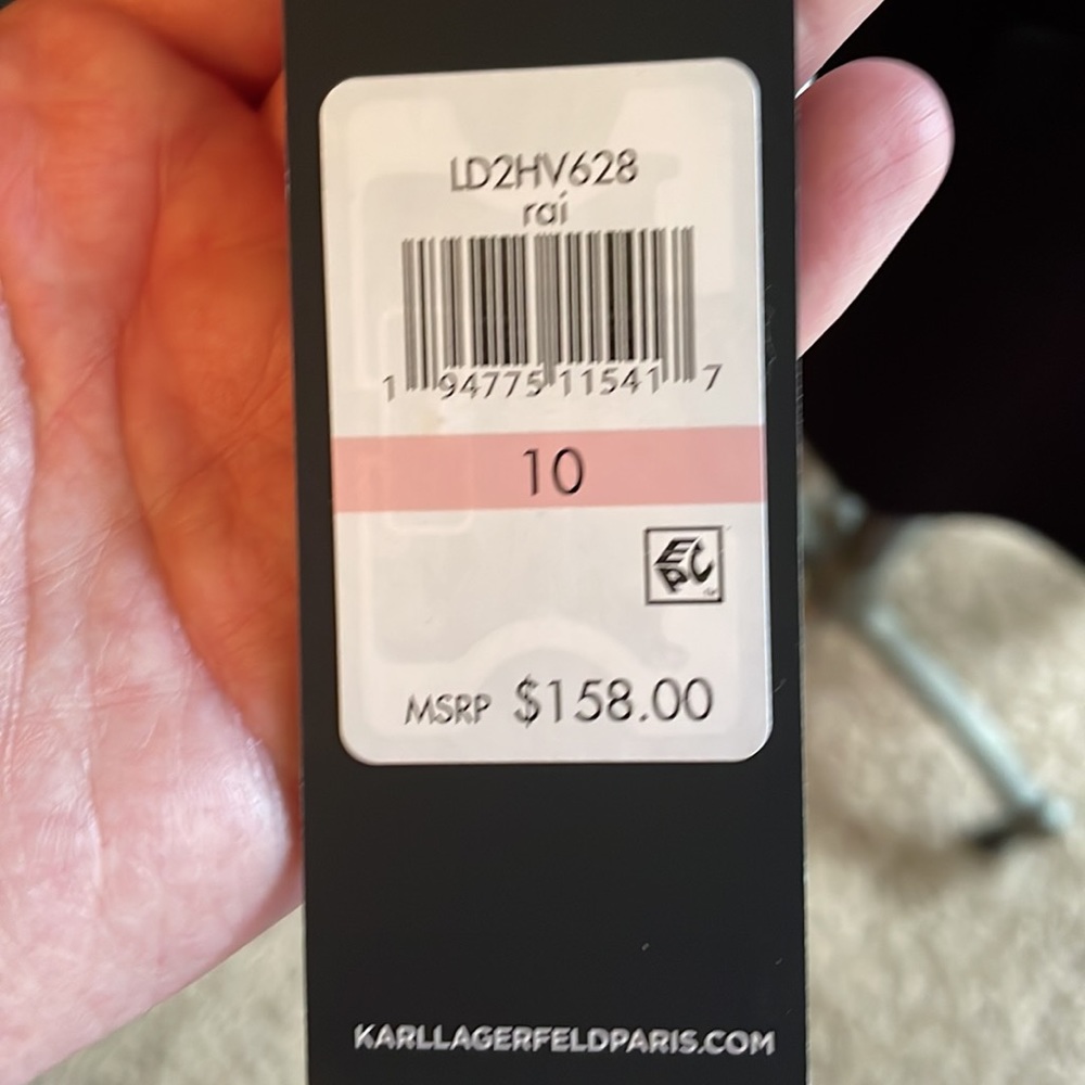 NWT KARL LAGERFELD PARIS Velvet Mock Neck Dress - Picture 9 of 15
